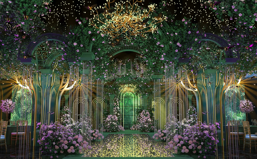 岳塘奇妙森林婚礼堂效果展示