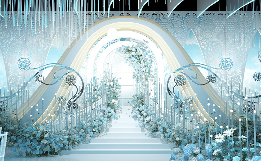 岳塘釡香烙馍村水晶厅效果展示