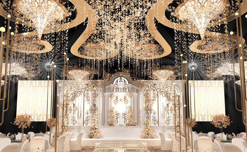 岳塘花木兰喜事汇金色大厅效果展示